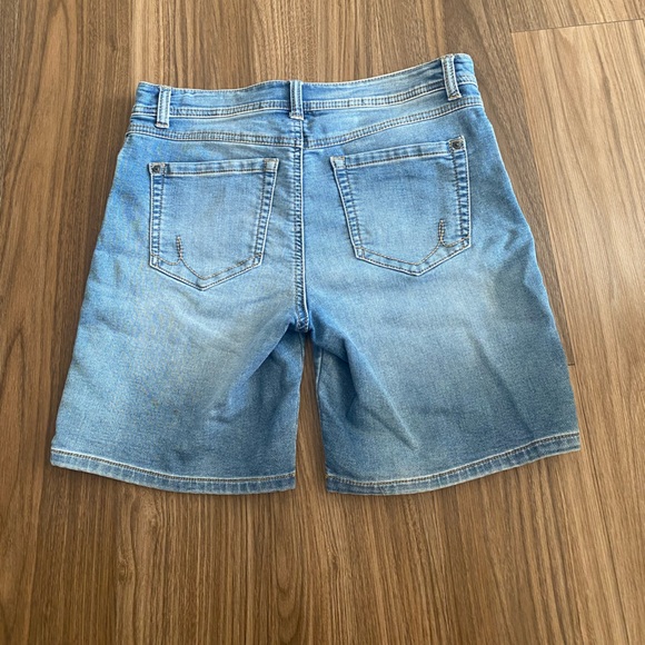 Ink Denim Mid/High Rise Shorts - Picture 2 of 4